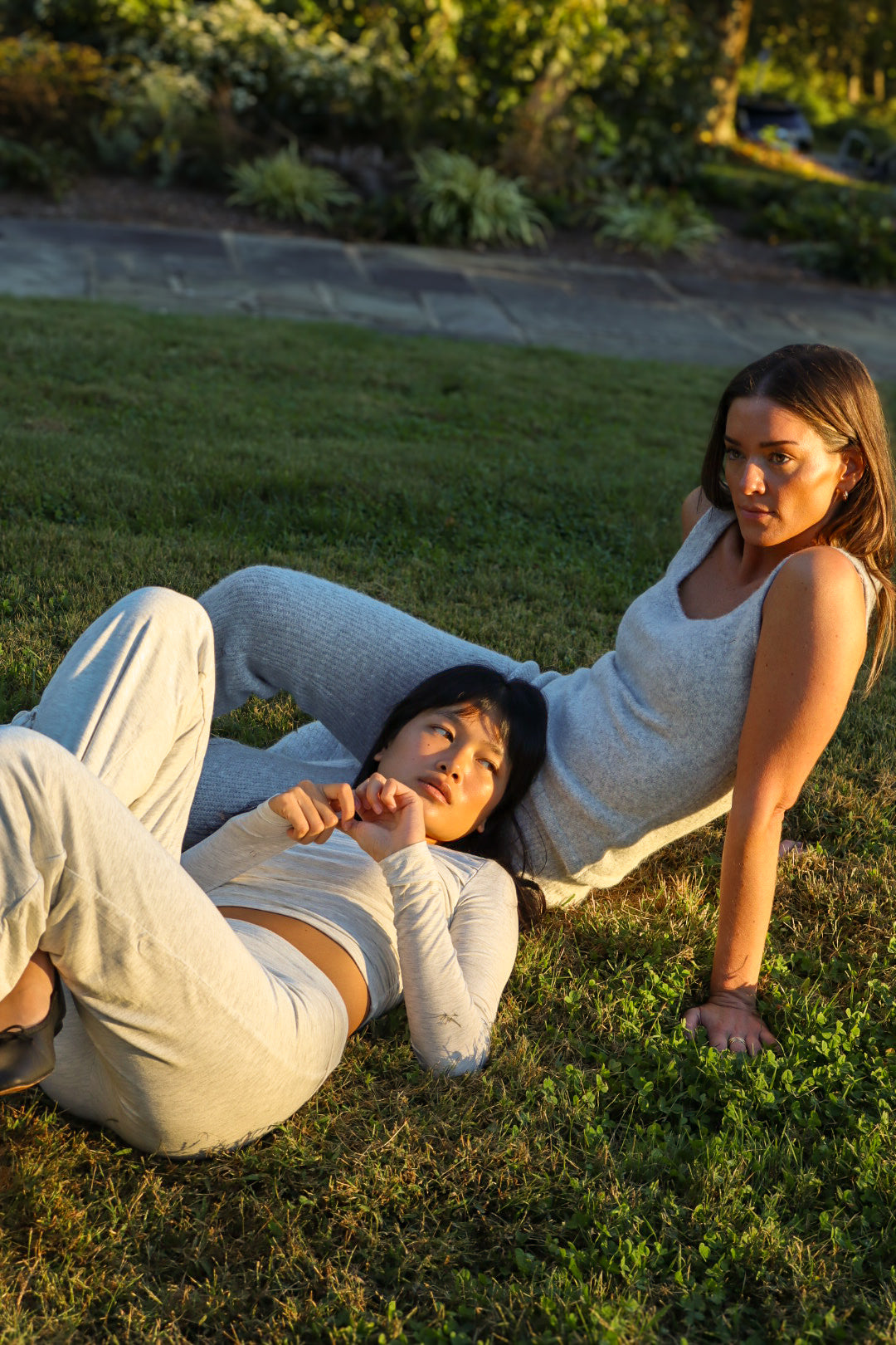 Knit Tank + Flare Pants Set, relaxed