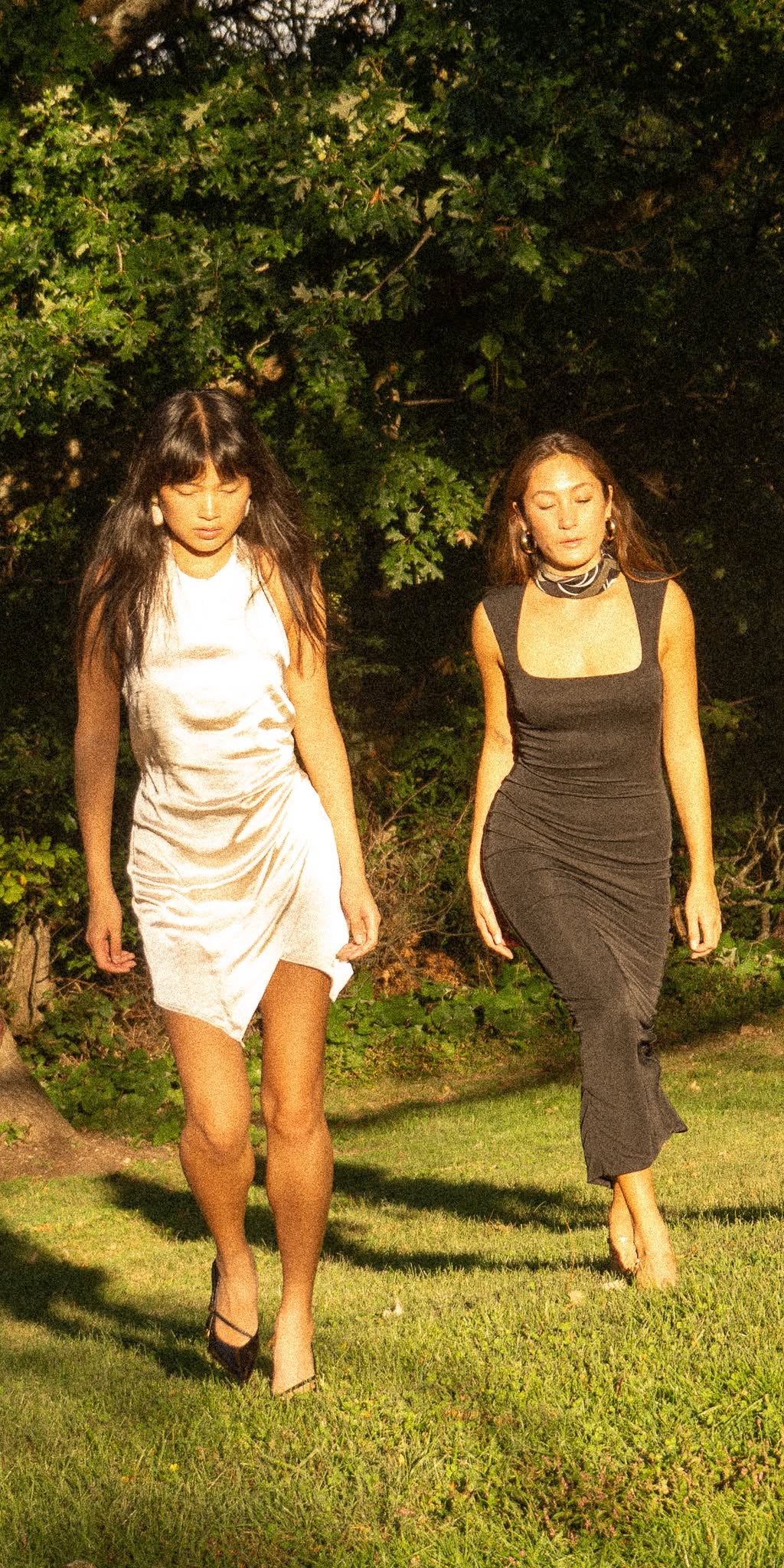 The Adelaine · Woven Satin Halter Mini